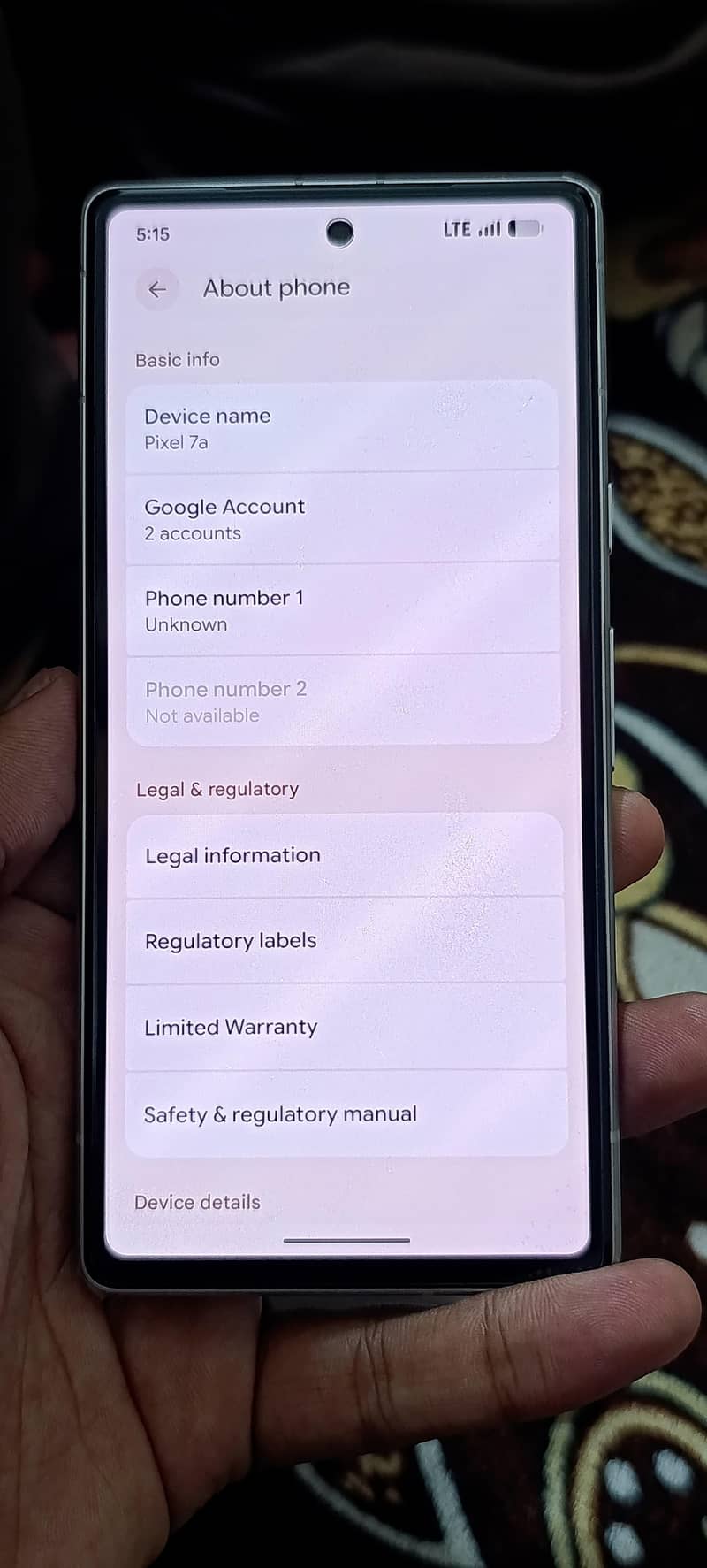 Google Pixel 7a 0