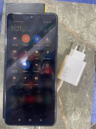 Poco x3.  Beast for gaming  only light green shade on display