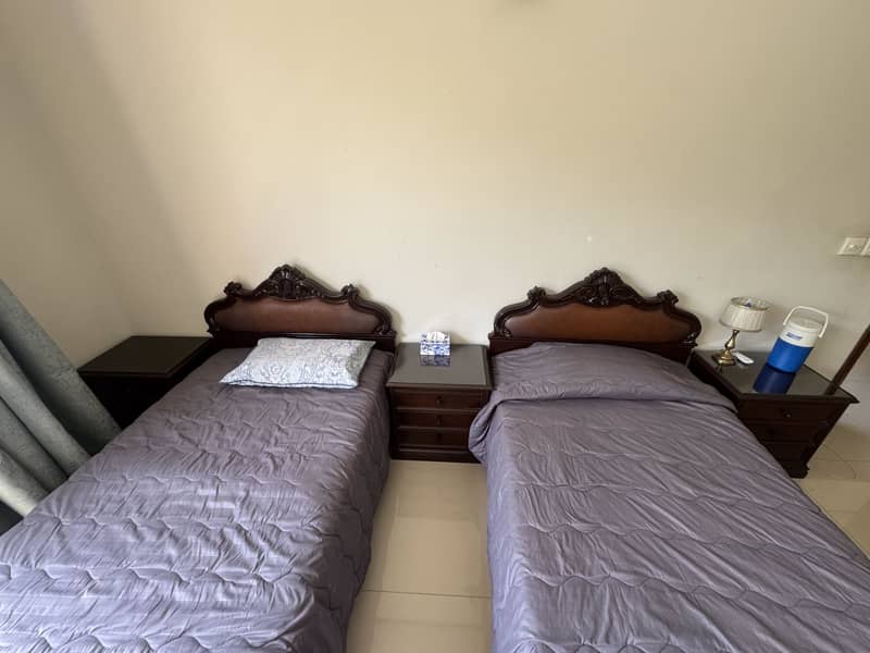 2 single beds + working table 12