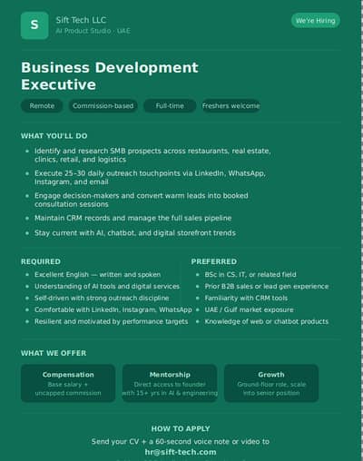 Business Development Executive — Remote