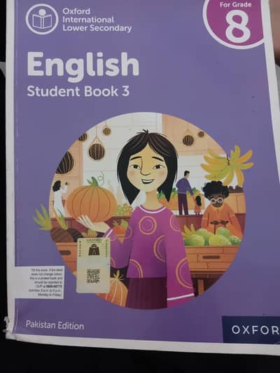 Oxford International lower secondary English book 3 for grade 8.
