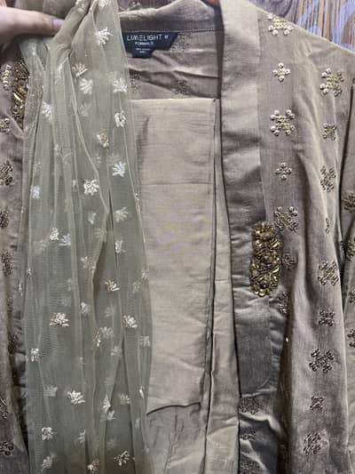 Golden clr full embroidery