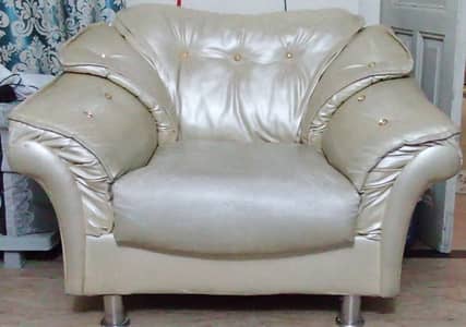 Neat Clean Golden Color Sofa Set for urgent Sale