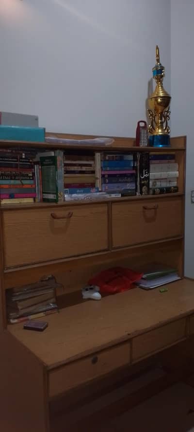study table with tube light holder