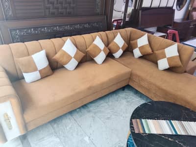 Corner L Shaped sofa for sale in towel cloth