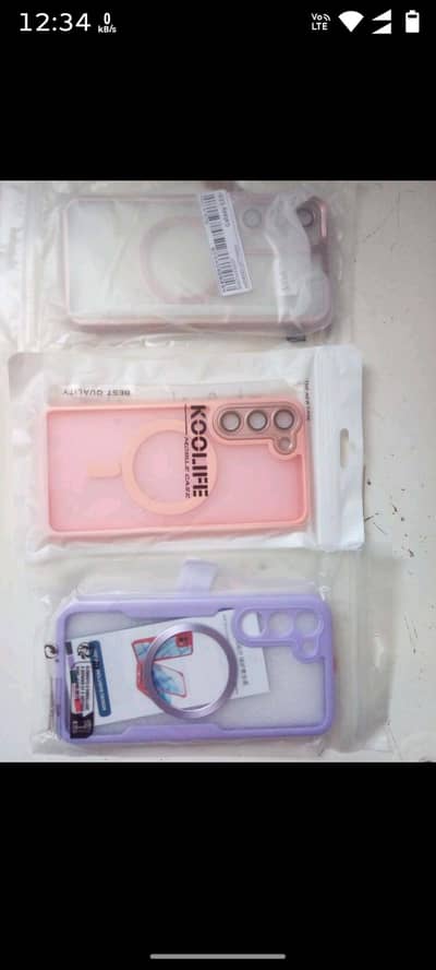 Galaxy S25 FE 360° Pink Full Body Case with built-in Screen Protector