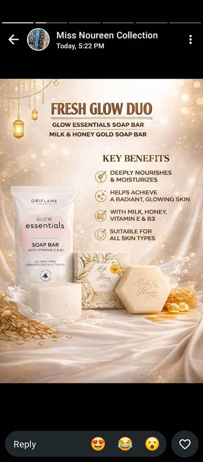 Glow essential And Millk &  Soap