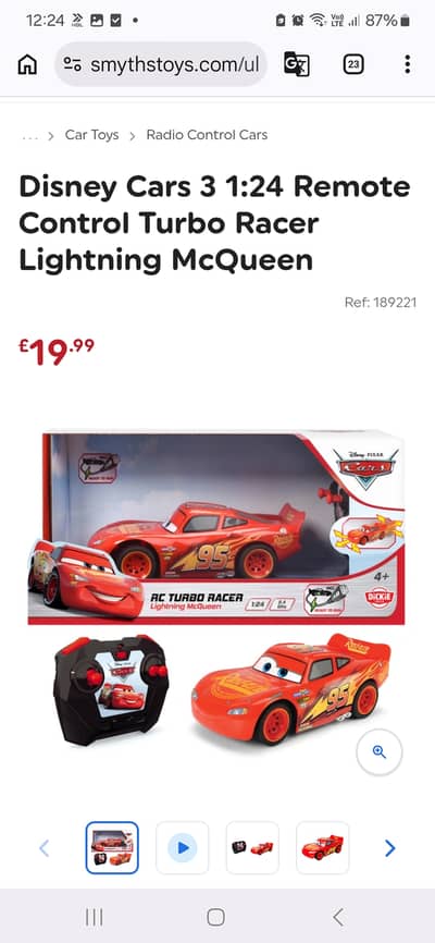 Disney pixar RC turbo car lightening Mcqueen