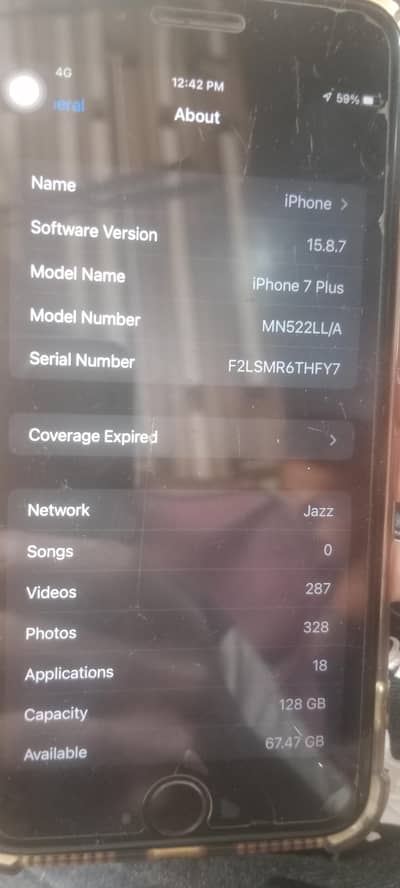 iPhone 7 plus PTA proof all okay Exchange your possible