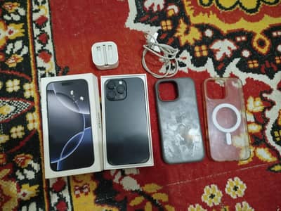 iPhone 16 pro max waterpack  256gb with box with charger battery  89%