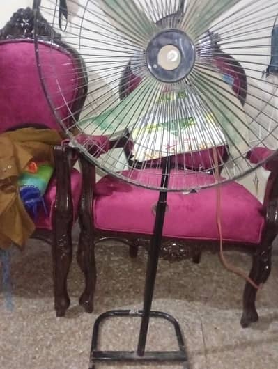 Fan with supply and stand