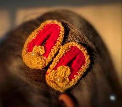 Handmade Crochet Hair Clips for Girls 