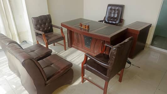 executive table and 5 chairs