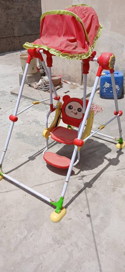 Kids Cute Panda Folding Swing with Canopy (Jhoola) – Good Condition