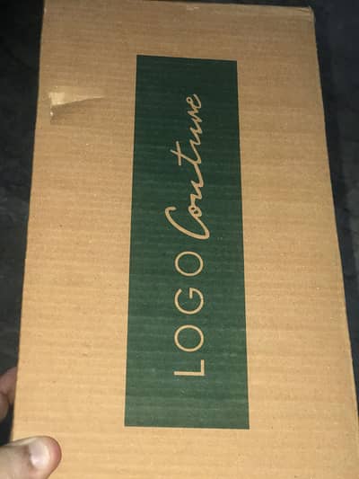 Logo shoes brown colour new not single use