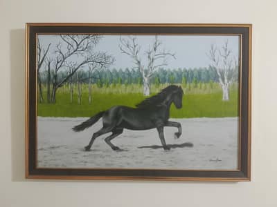 Oil on Canvas (Rs. 150/square inch)