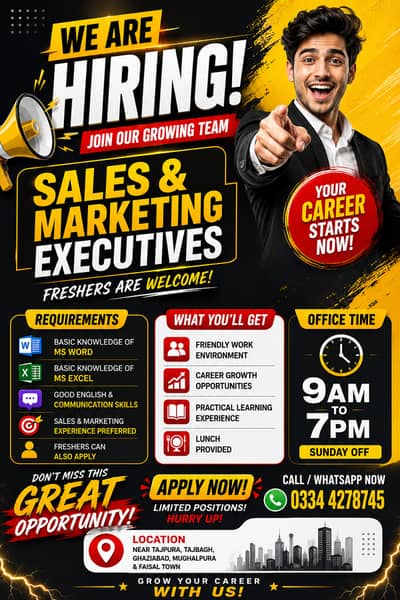 Lahore Office Job Freshers & Experienced Staff Full Time Good Salary