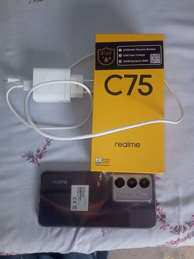Realme c75 8/128  with box charger