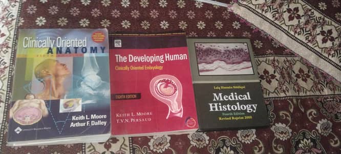 Medical Textbooks Set: Moore's Anatomy, Embryology & Histology