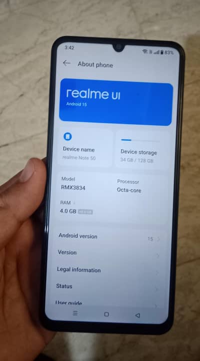 realme note 50 only mobile for sale all ok fixed price