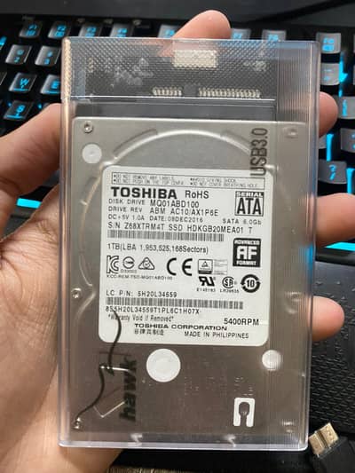 1TB Hard Drive With Cover You can Attach And Remove Easily