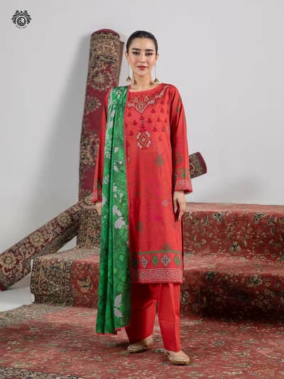 3 pices Embroidery Lawn Collection Latest Design