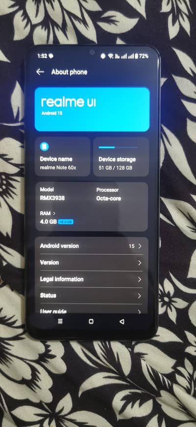 realme note 60x dual sim 4/128