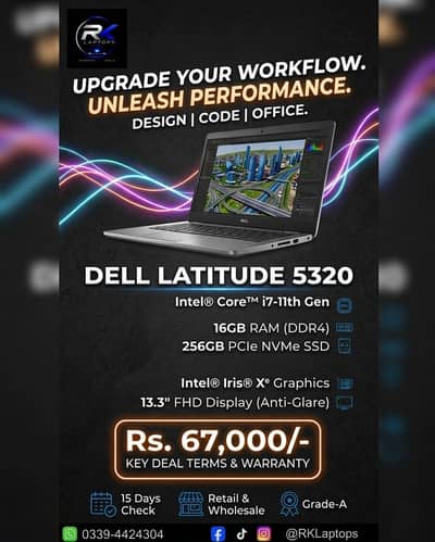 Dell Latitude 5320 | Core i7 11th Gen | 16GB RAM | 256GB SSD