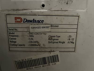 Dawlance 1 ton AC