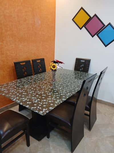 6 chair dining table set avaible for today only ( special eid offer )