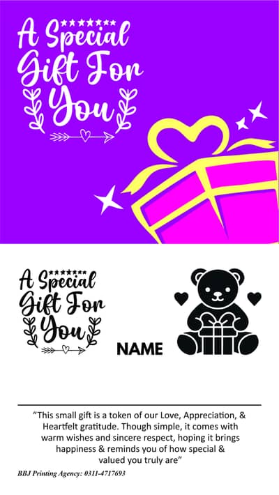 SPECIAL MATT AND SHINE DOUBLE SIZE GIFT CARDS WITH 1 COLOR BACK