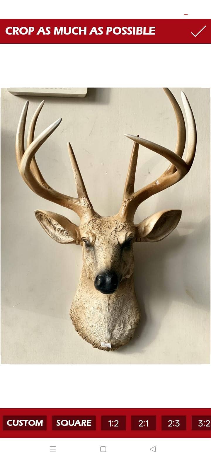 Deer Wall Hanging Face 1
