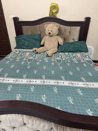 king size bed without matress 3 door almari dressing table
