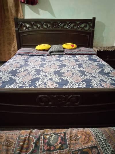 Double Bed with Dressing Table + Side Tables