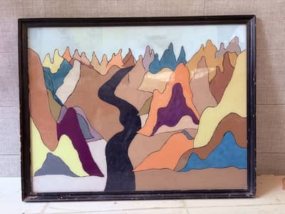 Abstract Glass Painting