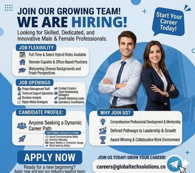 hiring male female staff full time part time office based home based
