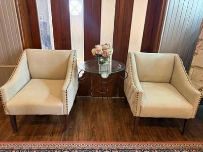 Pair of Chairs with table