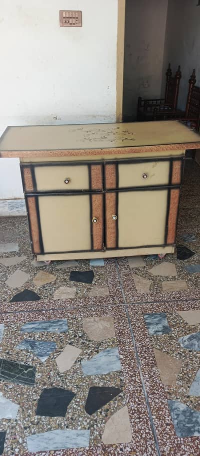 wooden iron stand