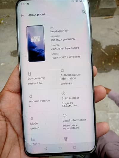 oneplus 7 pro ( 8_256) dual sim c. p