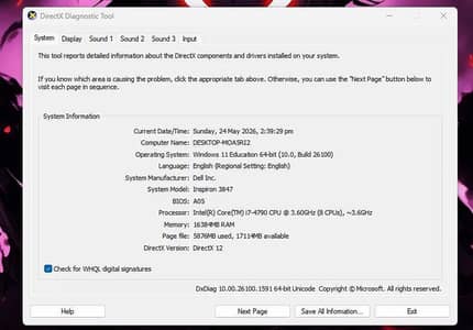 Dell Inspiron 3847 | Core i7 4th Gen | GT 730