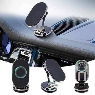 Magnetic Car Phone Holder with Rotating Arm &ABS Base
