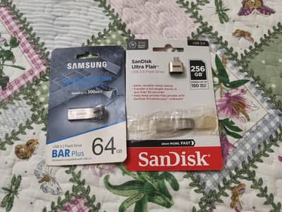 OTG Remax Samsung 64GB & SanDisk 256GB USB 3.0 Flash Drives Available