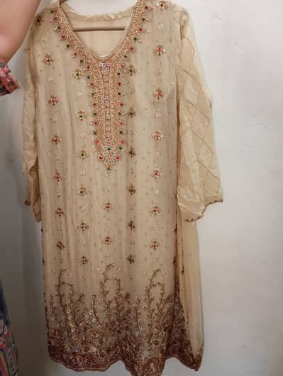 Party wear fancy dress_ Elegant heavy frock in Excellent condition.