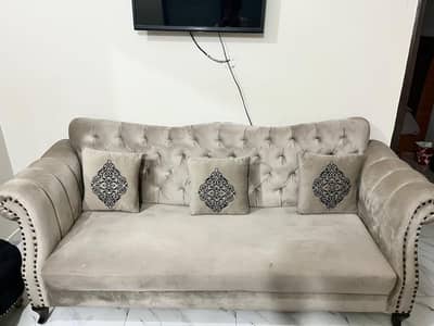 sofa set with carving table