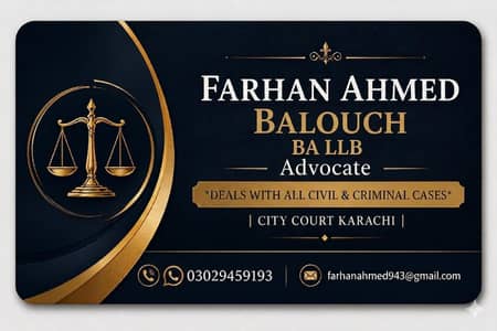 Advocate (civil And criminal litigation) city court Karachi