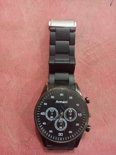 Armani Style Black Chronograph Watch - Descent Men's Watch