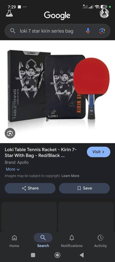 Loki 7 star offensive Table tennis racket