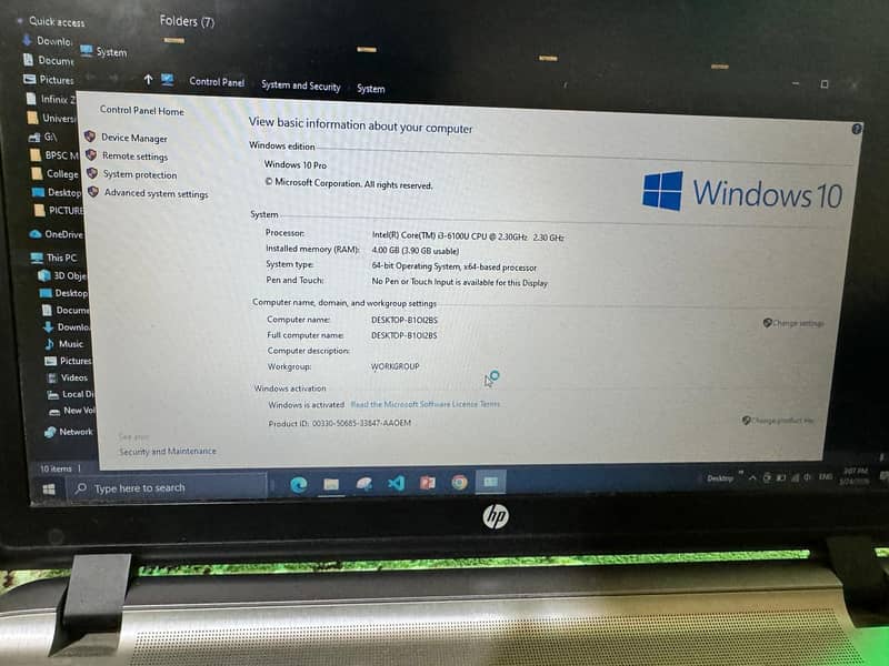 Hp i3 6th generation laptop 1