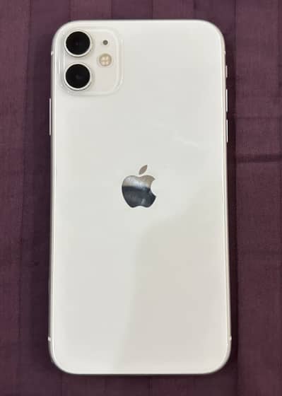 Iphone 11 256gb Dual sim PTA approved in white colour.