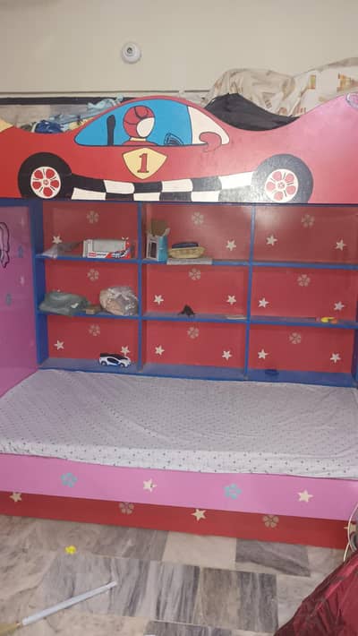 Kids bunk bed with mattress Urgent Sale